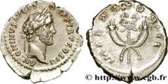 ANTONINUS PIUS Denier Augustus 143 Rome R1 silver (19,5mm, 2,92g, 12h) Obverse : ANTONINVS AVG PI-VS P P TR P COS III Tête laurée d’Antonin le Pieux à droite (O*) Reverse : IMPE-RATO-R. II Deux cornes