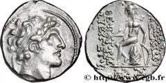 SYRIA - SELEUKID KINGDOM - ALEXANDER I BALAS Drachme c. 147-146 AC. Antioche, Syrie R2 silver (17,5mm, 4,06g, 12h) Obverse : Anépigraphe Tête diadémée d’Alexandre Ier à droite, entourée de la stemma R