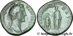 ANTONINUS PIUS Sesterce Augustus 143 Rome R3 copper (31mm, 23,98g, 12h) Obverse : ANTONINVS AVG PI-VS P P TR P COS III Tête laurée d’Antonin le Pieux à droite (O*) Reverse : REX ARMENIIS - DATVS// SC 