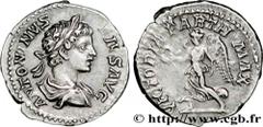 CARACALLA Denier Augustus with Septimius Severus 204 Rome R1 silver (18,5mm, 3,20g, 6h) Obverse : ANTONINVS - PIVS AVG Buste lauré et drapé de Caracalla à droite, vu de trois quarts en arrière (A*21) 