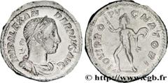 SEVERUS ALEXANDER Denier Augustus 231 Rome R1 silver (19,5mm, 2,90g, 1h) Obverse : IMP ALEXAN-DER PIVS AVG Buste lauré et drapé d'Alexandre Sévère à droite, vu de trois quarts en avant (A*01) Reverse 