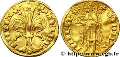 ITALY - FLORENCE - RÉPUBLIC Florin d'or, 7e série n.d. Florence R2 gold (21mm, 3,50g, 6h) Obverse : + FLOR-ENTIA Grande fleur de lis épanouie Reverse : .S. IOHA-NNES. B (Mm) Saint Jean Baptiste debout