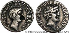 MARC ANTOINE et OCTAVE(41 avant J.-C.)Marcus Antonius, Caius Julius Cوsar Octavianus Denier N° v16_0380    Date : c. 41 AC. Nom de l'atelier : Asie, Ephèse Métal : argent Diamètre : 18,5mm Axe des coi