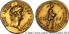 NERON(13/10/54-9/06/68)Nero Claudius Cوsar Drusus GermanicusAuguste(13/10/54-9/06/68) Aureus N° v16_0405    Date : 61-62 Nom de l'atelier : Gaule, Lugdunum, (Lyon) Métal : or Diamètre : 19mm Axe des c