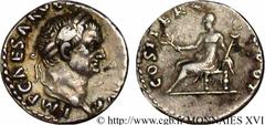 VESPASIEN(1/07/69-24/06/79)Titus Flavius Sabinus Vespasianus Denier N° v16_0504    Date : 70 Nom de l'atelier : Rome Métal : argent Diamètre : 16,5mm Axe des coins : 6h. Poids : 3,38g. Degré de rareté