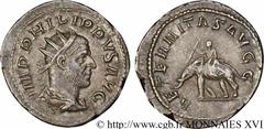 PHILIPPE Ier L'ARABE(03/244-09/249)Marcus Julius Philippus Antoninien N° v16_0615    Date : 247 Nom de l'atelier : Rome Métal : billon Diamètre : 23,5mm Axe des coins : 12h. Poids : 3,84g. Degré de ra
