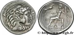 DANUBIAN CELTS - TETRADRACHMS IMITATIONS OF ALEXANDER III AND HIS SUCCESSORS Tetradrachme, c. IIIe siècle AC. Atelier indéterminé R2 silver (28mm, 17,05g, 12h) Obverse : Anépigraphe Tête stylisée d’Hé