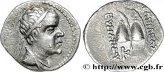 BACTRIA - BAKTRIAN KINGDOM - EUKRATIDES I Obole c. 140 AC. Panjhir, Bactriane R2 silver (10,5mm, 0,66g, 12h) Obverse : Anépigraphe Buste diadémé, drapé et cuirassé d’Eucratide à droite, vu de trois qu
