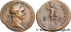 DOMITIANUS As Augustus 87 Rome copper (27,50mm, 12,35g, 6h) Obverse : IMP CAES DOMIT AVG GERM COS XIII CENS PER P P Tête laurée de Domitien à droite (O*) Reverse : VIRTVTI - AVGVSTI/ S|C Virtus (la Vi