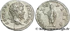 SEPTIMIUS SEVERUS Denier 201 Rome silver (17mm, 3,13g, 6h) Obverse : SEVERVS - PIVS AVG Tête laurée de Septime Sévère à droite (O*) Reverse : FVNDAT-OR - PACIS Sévère voilé debout à gauche, tenant une