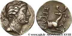 IONIE - EPHESE(258-202 avant J.-C.) Didrachme N° v18_0103    Date : c. 258-202 AC. Nom de l'atelier : Ephèse Métal : argent Diamètre : 21mm Axe des coins : 12h. Poids : 6,54g. Degré de rareté : R2 Eta