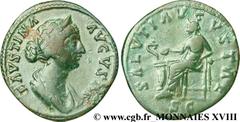 FAUSTINE JEUNE(+175)Annia Galeria FaustinaAugusta(146-175) Sesterce, (GB, ئ 34) N° v18_0405    Date : 161-175 Nom de l'atelier : Rome Métal : bronze Diamètre : 33,5mm Axe des coins : 12h. Poids : 22,7