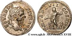 SEPTIME SEVERE(13/04/193-4/02/211)Lucius Septimius Severus Denier N° v18_0441    Date : 209 Nom de l'atelier : Rome Métal : argent Diamètre : 19,5mm Axe des coins : 6h. Poids : 3,11g. Etat de conserva