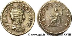 JULIA DOMNA(+217) Julia DomnaAugusta(194-217) Denier N° v18_0454    Date : 216 Nom de l'atelier : Rome Métal : argent Diamètre : 19,5mm Axe des coins : 6h. Poids : 3,11g. Degré de rareté : R1 Etat de 