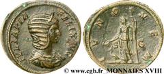 JULIA DOMNA(+217) Julia DomnaAugusta(194-217) Sesterce, (GB, ئ 32) N° v18_0457    Date : 213 Nom de l'atelier : Rome Métal : bronze Diamètre : 32mm Axe des coins : 12h. Poids : 30,26g. Degré de rareté