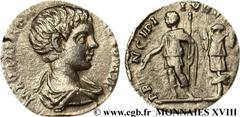 CARACALLA(27/05/196-8/04/217)Marcus Aurelius AntoninusCésar(27/05/196-04/198) Denier N° v18_0459    Date : 197 Nom de l'atelier : Rome Métal : argent Diamètre : 16mm Axe des coins : 6h. Poids : 3,27g.