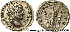 CARACALLA(27/05/196-8/04/217)Marcus Aurelius AntoninusCo-empereur avec Géta(4/02/211-26/02/212) Denier N° v18_0466    Date : 211 Nom de l'atelier : Rome Métal : argent Diamètre : 18mm Axe des coins : 