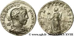 ELAGABAL(16/05/218-12/03/222)Marcus Aurelius Antoninus Denier N° v18_0498    Date : mi 221 Nom de l'atelier : Rome Métal : argent Diamètre : 19mm Axe des coins : 6h. Poids : 2,38g. Degré de rareté : R