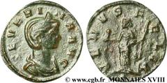 SEVERINE(+ après 275)Ulpia SeverinaFemme d'Aurélien - Augusta(274-275) Demi-aurelianus N° v18_0620    Date : début - septembre 275 Nom de l'atelier : Rome Métal : billon Diamètre : 19mm Axe des coins 
