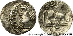 REMES (Région de Reims)(IIe - Ier siècles avant J.-C.) Denier ATEVLA/VLATOS, classe I N° v18_0926    Date : c. 60-30 AC. Métal : argent Diamètre : 15,5mm Axe des coins : 9h. Poids : 1,78g. Degré de ra