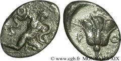CARIE - خLES DE CARIE - RHODES(Ve - IVe siècles avant J.-C.) Tridrachme N° v19_0102    Date : 394-387 AC. Nom de l'atelier : Rhodes Métal : argent Diamètre : 20,6mm Axe des coins : 12h. Poids : 10,60g