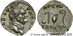 VESPASIEN(1/07/69-24/06/79)Titus Flavius Sabinus Vespasianus Denier N° v19_0192    Date : 70-71 Nom de l'atelier : Rome Métal : argent Diamètre : 18,5mm Axe des coins : 6h. Poids : 3,54g. Degré de rar