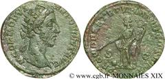 COMMODE(166-31/12/192)Lucius Aurelius CommodusAuguste(17/03/180-31/12/192) Dupondius, (MB, ئ 26) N° v19_0227    Date : 182 Nom de l'atelier : Rome Métal : bronze Diamètre : 25,5mm Axe des coins : 6h. 