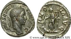 ALEXANDRE SEVERE(10/05/221-22/03/235)Marcus Aurelius Severus AlexanderAuguste (13/03/222-22/02/235) Denier N° v19_0258    Date : 229 Nom de l'atelier : Rome Métal : argent Diamètre : 20mm Axe des coin