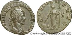 QUINTILLE(08-10 ou 11/270)Marcus Aurelius Claudius Quintillus Antoninien N° v19_0310    Date : 270 Nom de l'atelier : Rome Métal : billon Diamètre : 19,5mm Axe des coins : 6h. Poids : 2,98g. Degré de 