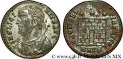 LICINIUS Ier(11/08/308-09/324)Valerius Licinianus Licinius Follis ou nummus hybride N° v19_0369    Date : 317 Nom de l'atelier : Europe, Héraclée Métal : cuivre Diamètre : 19,5mm Axe des coins : 12h. 