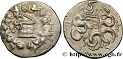 MYSIA - PERGAMON Type : Cistophore  Date : c. 123-100 AC.  Mint name / Town : Pergame, Mysie  Metal : silver  Diameter : 26  mm Orientation dies : 11  h. Weight : 12,68  g. Obverse legend : Anépigraph