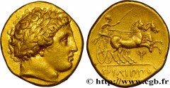 MACEDONIA - MACEDONIAN KINGDOM - PHILIP II Type : Statère d'or  Date : c. 340-328 AC.  Mint name / Town : Pella, Macédoine  Metal : gold  Diameter : 19  mm Orientation dies : 12  h. Weight : 8,61  g. 