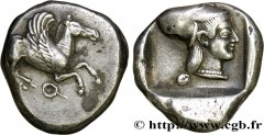 CORINTHIA - CORINTH Type : Statère  Date : c. 450-415 AC.  Mint name / Town : Corinthe, Corinthie  Metal : silver  Diameter : 18,5  mm Orientation dies : 3  h. Weight : 8,67  g. Rarity : R2  Obverse l