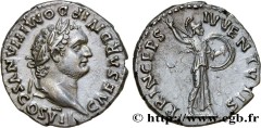 DOMITIANUS Type : Denier  Date : 80  Mint name / Town : Rome  Metal : silver  Millesimal fineness : 900  ‰ Diameter : 18  mm Orientation dies : 6  h. Weight : 3,22  g. Rarity : R1  Obverse legend : CA