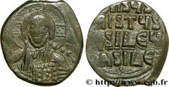 BASILE II et CONSTANTIN VIII (10/01/976-15/12/1025) Follis c. 976-1028 N° bby_208919 Date : c. 976-1028 Nom de l'atelier : Constantinople Métal : cuivre Diamètre : 28mm Axe des coins : 6h. Poids : 8,0