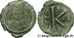 JUSTINIEN Ier (1/08/527-14/11/565) Demi-follis 541-542 N° bby_208924 Date : 541-542 Nom de l'atelier : Nicomédie Métal : cuivre Diamètre : 31mm Axe des coins : 7h. Poids : 10,88g. Degré de rareté : R1
