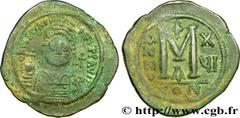JUSTINIEN Ier (1/08/527-14/11/565) Follis 542-543 N° bby_209664 Date : 542-543 Nom de l'atelier : Constantinople Métal : cuivre Diamètre : 39mm Axe des coins : 6h. Poids : 20,20g. Degré de rareté : R1