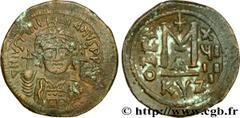 JUSTINIEN Ier (1/08/527-14/11/565) Follis 545-546 N° bby_209669 Date : 545-546 Nom de l'atelier : Cyzique Métal : cuivre Diamètre : 36mm Axe des coins : 6h. Poids : 20,49g. Degré de rareté : R1   Etat