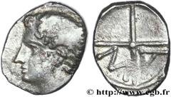 MASSALIA - MARSEILLE (350-220 avant J.-C.) Obole signée dans le favori c. 250-220 AC. N° bga_148250 Date : c. 250-220 AC. Métal : argent Diamètre : 10mm Axe des coins : 6h. Poids : 0,63g. Degré de rar