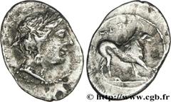 MASSALIA - MARSEILLE (IIIe - Ier siècles avant J.-C.) “Drachme légère” ou tétrobole 220-200 AC. N° bga_153174 Date : 220-200 AC. Métal : argent Diamètre : 18,7mm Axe des coins : 7h. Poids : 2,32g. Deg