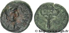 MASSALIA - MARSEILLE (IIIe - Ier siècles avant J.-C.) Bronze au caducée après 49 AC. N° bga_154502 Date : après 49 AC. Métal : bronze Diamètre : 13,3mm Axe des coins : 8h. Poids : 3,00g. Degré de rare