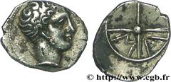 MASSALIA - MARSEILLE (474-410 avant J.-C.) Obole MA, tête à droite c. 350-220 AC. N° bga_159423 Date : c. 350-220 AC. Métal : argent Diamètre : 11,2mm Axe des coins : 1h. Poids : 0,86g. Degré de raret