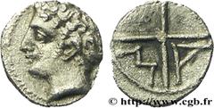 MASSALIA - MARSEILLE (474-410 avant J.-C.) Obole MA, tête à gauche c. 121-82 AC. N° bga_160716 Date : c. 121-82 AC. Métal : argent Diamètre : 9,4mm Axe des coins : 12h. Poids : 0,50g.   Etat de conser