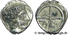 MASSALIA - MARSEILLE (410-350 avant J.-C.) Litra à l'ethnique et au M N° bga_161289 Métal : argent Diamètre : 10mm Axe des coins : 12h. Poids : 0,72g. Degré de rareté : R3   Etat de conservation : TTB