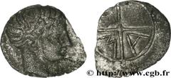 MASSALIA - MARSEILLE (474-410 avant J.-C.) Obole MA, tête à droite c. 350-220 AC. N° bga_164161 Date : c. 350-220 AC. Métal : argent Diamètre : 10mm Axe des coins : 1h. Poids : 0,64g. Degré de rareté 