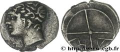 MASSALIA - MARSEILLE (474-410 avant J.-C.) Obole MA, tête à gauche c. 121-82 AC. N° bga_164163 Date : c. 121-82 AC. Métal : argent Diamètre : 9,5mm Axe des coins : 6h. Poids : 0,61g.   Etat de conserv