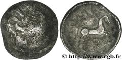 SUESSIONS (région de Soissons) (IIe - Ier siècles avant J.-C.) Denier au cheval NIDE/ALABRODIIOS c. 60-50 AC. N° bga_164213 Date : c. 60-50 AC. Métal : argent Diamètre : 15,7mm Axe des coins : 10h. Po