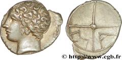 MASSALIA - MARSEILLE (474-410 avant J.-C.) Obole MA, tête à gauche c. 121-82 AC. N° bga_178544 Date : c. 121-82 AC. Métal : argent Diamètre : 10mm Axe des coins : 3h. Poids : 0,64g. Etat de conservati