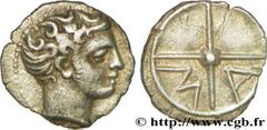 MASSALIA - MARSEILLE (Ve - Ier siècles avant J.-C.) Obole MA, tête à droite c. 350-220 AC. N° bga_197842 Date : c. 350-220 AC. Métal : argent Diamètre : 10mm Axe des coins : 1h. Poids : 0,83g. Degré d