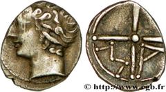 MASSALIA - MARSEILLE (474-410 avant J.-C.) Obole MA, tête à gauche c. 121-82 AC. N° bga_198513 Date : c. 121-82 AC. Métal : argent Diamètre : 10mm Axe des coins : 12h. Poids : 0,51g.   Etat de conserv